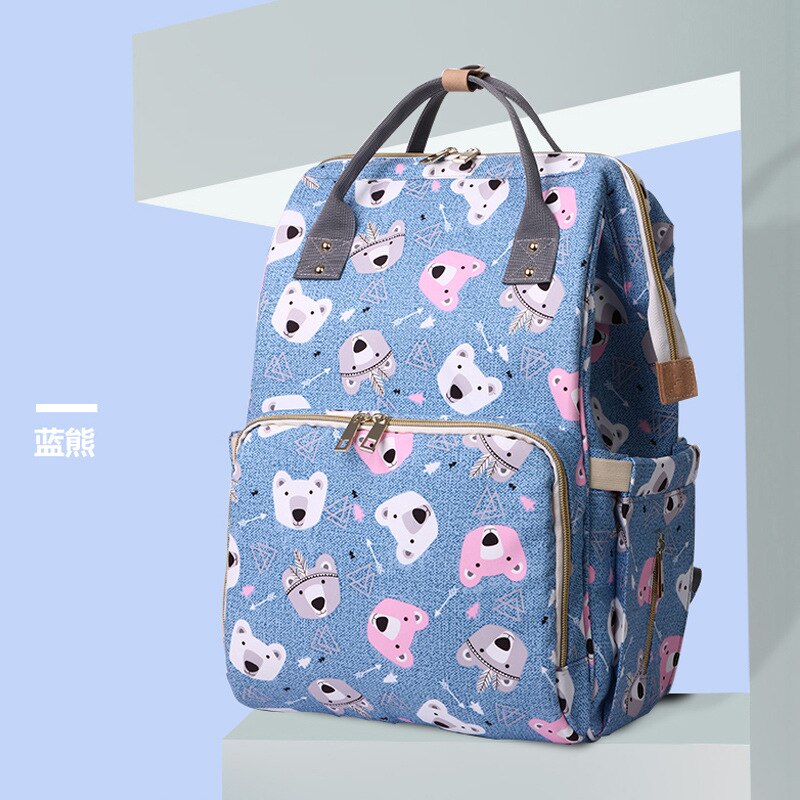 Multifunctionele Grote Capaciteit Rugzak Licht Moeder Tas Beginnende Moeder Tas Zwangere Vrouw Zorg Waterdichte Tas: Blue Bear