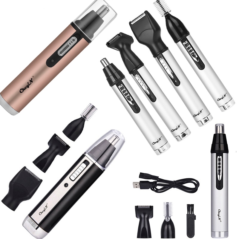 Electric Nose Hair Trimmer Multifunctional Hair Remover Ear Eyebrow Beard Shaver Razor Face Hair Cutter Rechargeable or Battery
