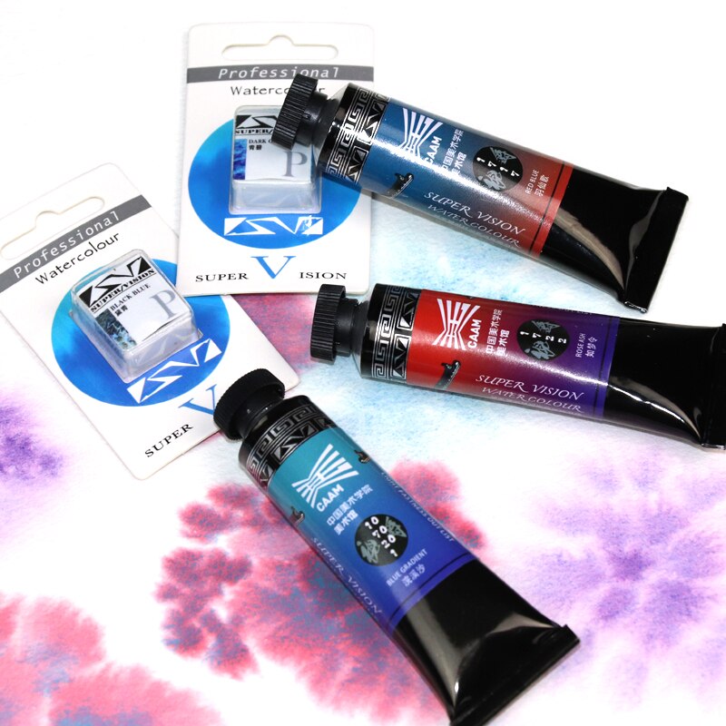 Super vision akvarel pigment, lagdelt farve akvarel maling 15ml,  kunstners akvarel maling 10 farver