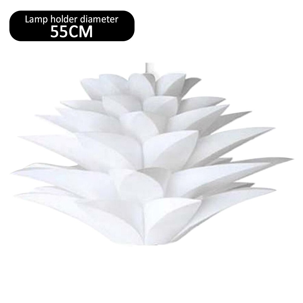 Lampe suspendue Puzzle E27, Kit d'abat-jour en forme de fleur de Lotus à monter soi-même, plafonnier ou lampadaire: 55cm
