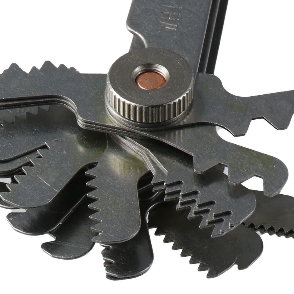 Gevindmåler i rustfrit stål, 52 stk. metrisk og britisk måleværktøj, 55 grader og 60 grader gevindmåler