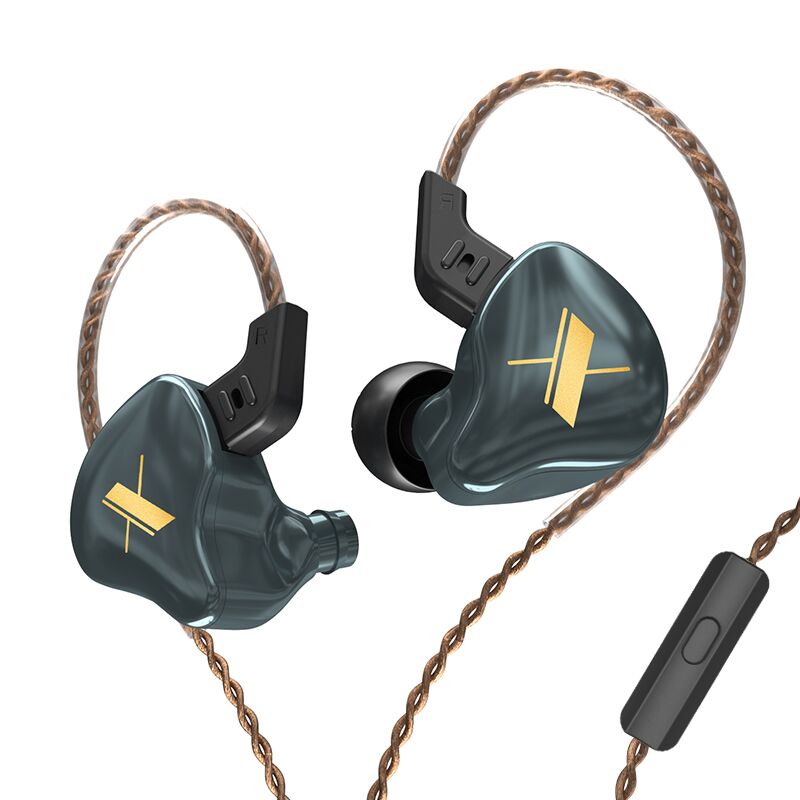 KZ EDX-auriculares internos HIFI 1DD, cascos deportivos con cancelación de ruido, KZ ZSX ZS10 PRO ZSN: Grey with mic