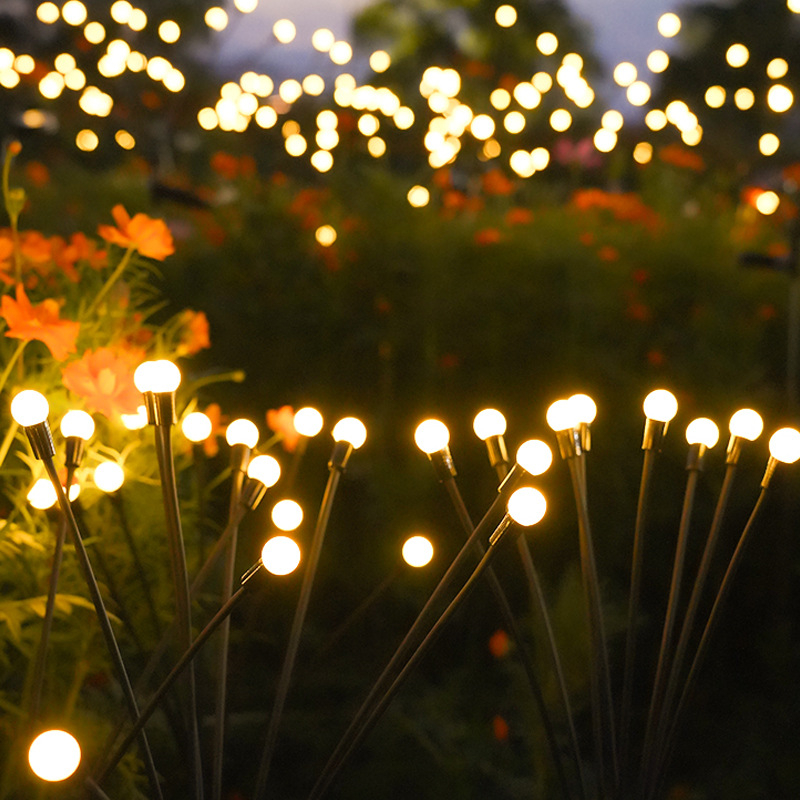 Led solcelledrevne ildfluelys udendørs have levende ildormlys til terrassesti anlagt camping blomsterbede græsplænedekoration