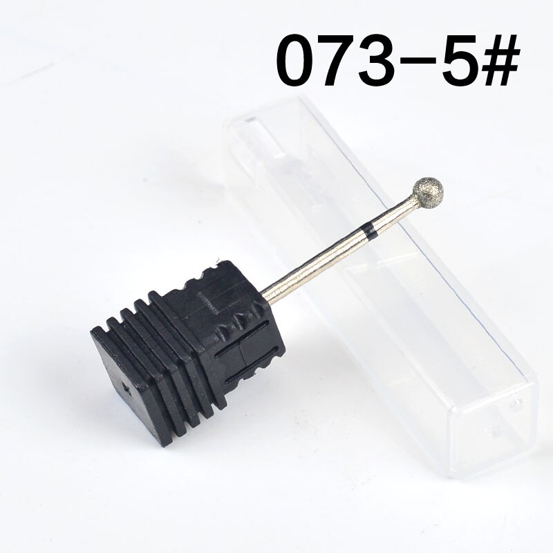 Ywk 1 stk rund diamant 6 type neglebor fræser manicure pedicure til elektrisk negle rengøring salon tilbehør: 073-5