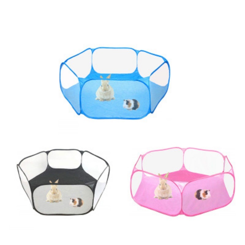 Portable Small Animals Exercise Fence Fordable Rabbits Hamster Cage Tent Play Fence Small Animals Playpen