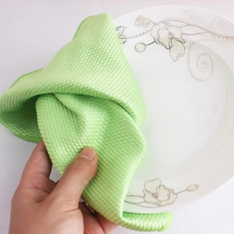 Blødt mikrofiber rengøringshåndklæde absorberbart glas køkkenrengøringsservietter servietter bordvindue bil fade håndklæde klud husholdning