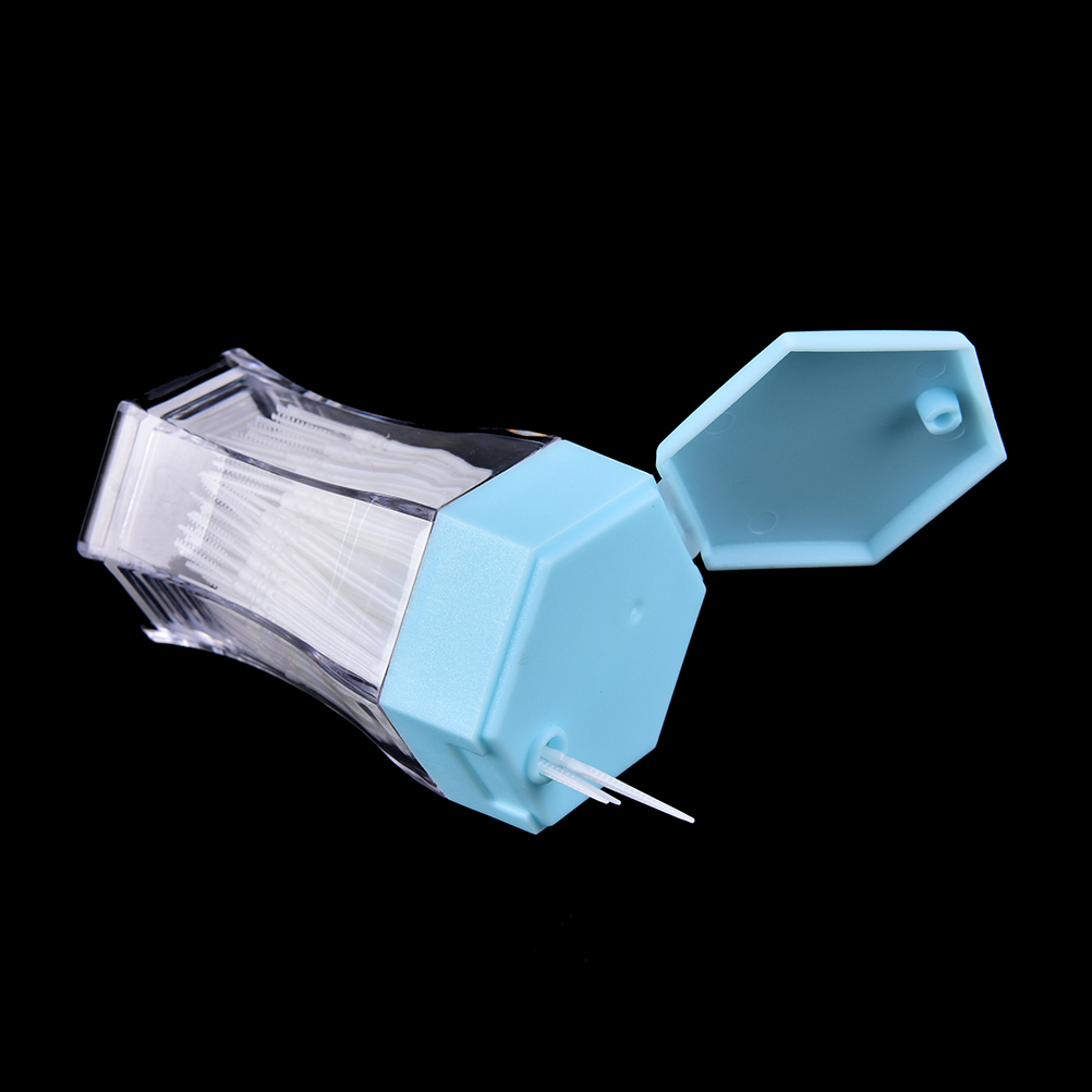 1 Bottle 200Pcs Plastic Dental Picks Oral Hygiene 2 Way Interdental Brush Tooth Pick Kitchen Table Decoration