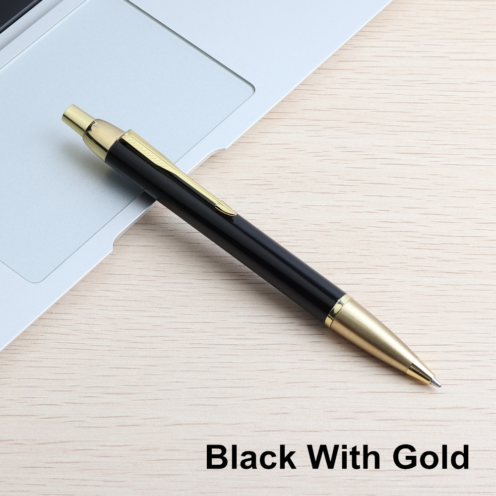 1/10/PCS Kugelschreiber Presse Stil Kommerziellen Metall Kugelschreiber Für Schule Büro Core Automatische Kugelschreiber Tinte schwarz Blau: WHITE / Black