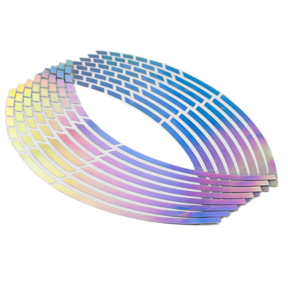 16 Pcs Motorcycle Night Flashing Reflective Sticker Wheel Rim Tape 10-18 inch For Motorcycle Car Safety Reflective Stripes PVC
