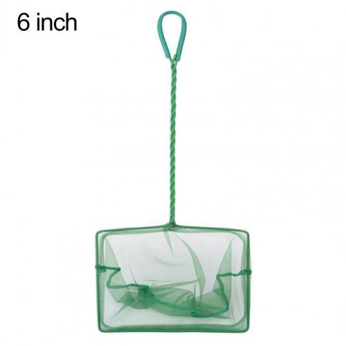 Filet à crevettes de pêche vert poisson à longue poignée, support solide, accessoire d&#39;aquarium à mailles fines, grande capacité pour le transfert