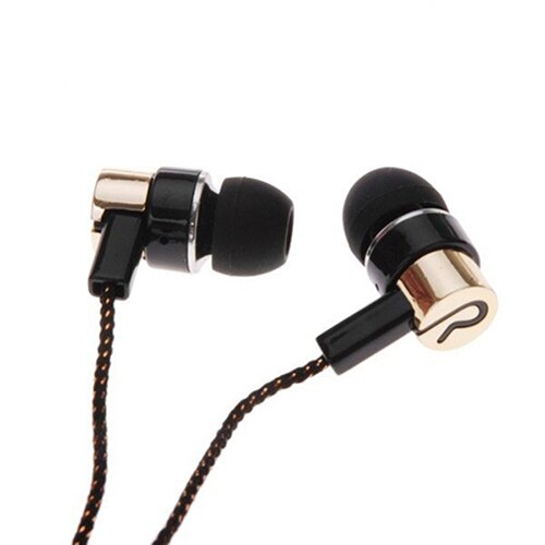 3.5 Mm In-Ear Oortelefoon Oordopjes Bedrade Stereo Braid Cord Oortelefoon Headset Voor Iphone Samsung Блютуз Наушники Безпроводные Наушники: Golden