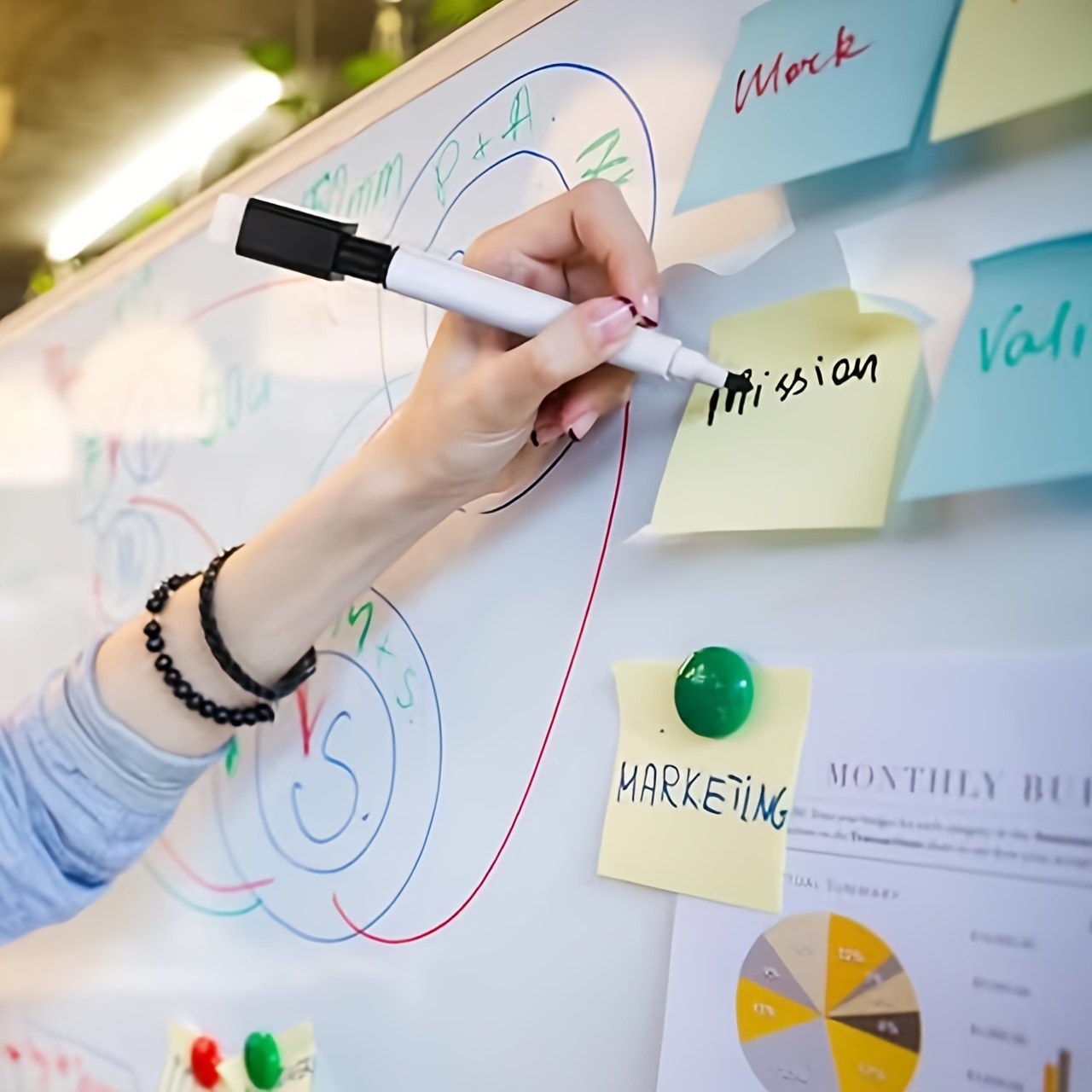 50 stk. whiteboard-tusjer, svarte, whiteboard-tusjer med gummihette, fin spiss, whiteboard-tusjer