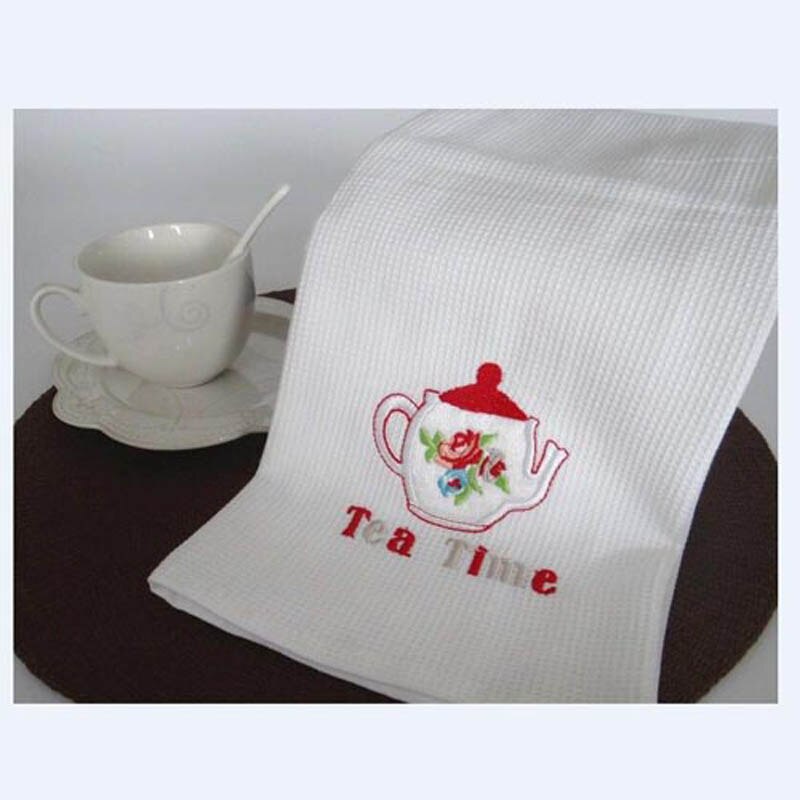 6pcs/lot European White Waffle Lattice Cloth Home Party Kitchen Dishes Table Napkins Decorative Handkerchief Tea Towels 50x70cm