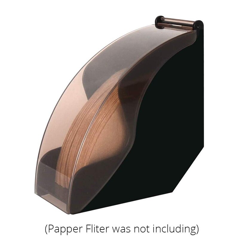 Grote Koffie Filter Papier Houder Met Acryl Cover-Koffie Filters Dispenser Rack Plank Opslag, Barista Koffie Gereedschap: Default Title