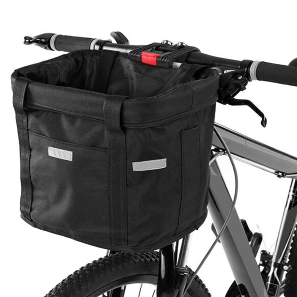 Bicycle Front Basket Removable Waterproof Bike Handlebar Basket Pet Carrier Frame Bag Cycle Biking Front Baggage
