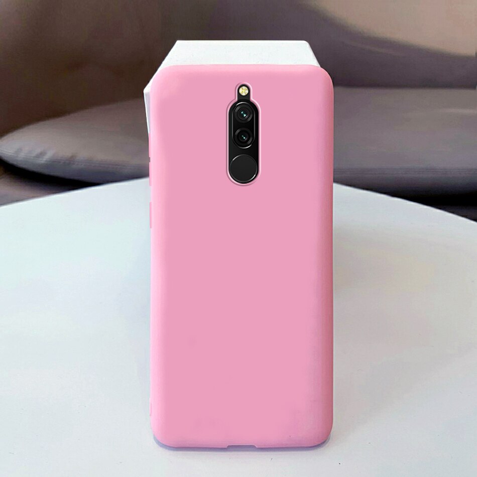 For Xiaomi Redmi 8 Cover Silicone Soft TPU Matte Coque For Funda Xiaomi Redmi 8 Redmi8 Case Protector Bumper Redmi 8 Phone Cases: Pink