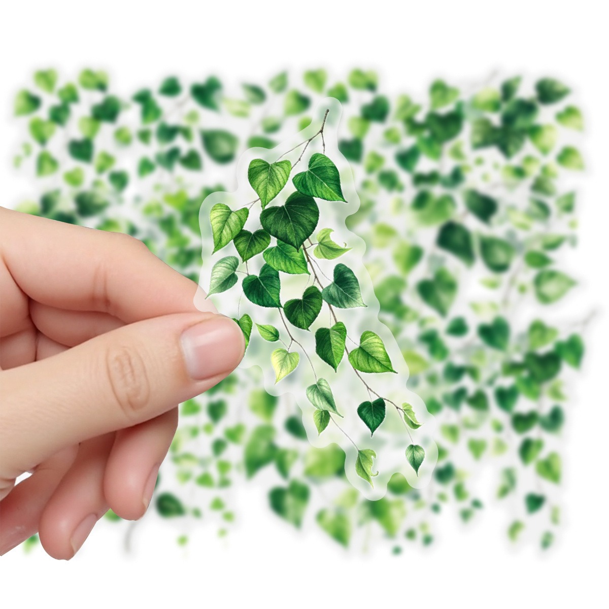 20 Stück PET Botanical Leaf Aufkleber Junk Journaling Aufkleber DIY Scrapbooking Zubehör, selbstklebend für Tagebücher Scrapbooking
