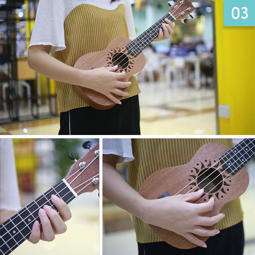 21 Inch Kleurrijke Sopraan Ukelele Akoestische Nylon 6 Snaren Hawaii Gitaar Guitarra Musica Instrument Voor Kinderen En Beginners