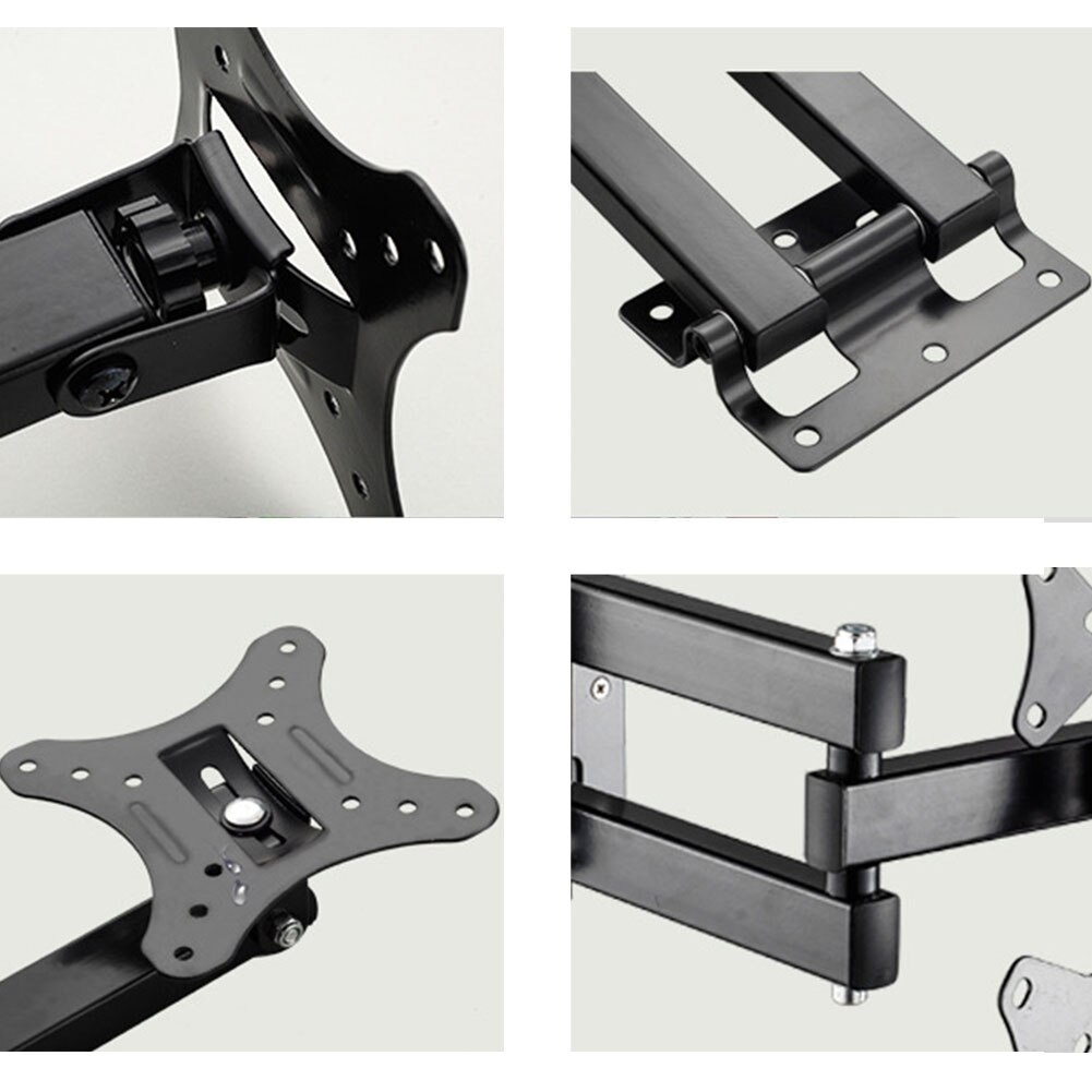 Hanging Universal Adjustable Angle 14-37 Inch Rotatable Home Wall Mount Frame Support Stable Bedroom Steel Plate TV Bracket