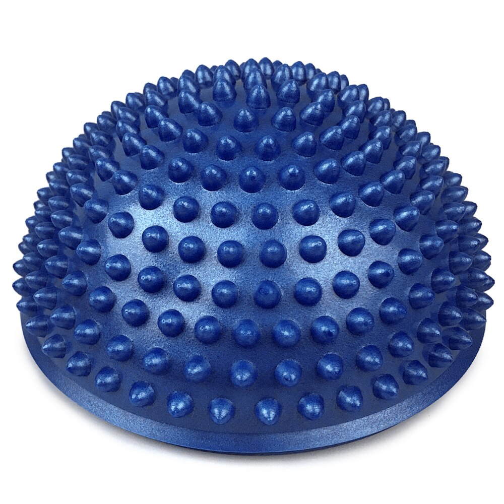 Inflatable half ball Yoga Foot Massage Ball 16CM Massage Balance Pods Body Rolling Foot Wake Spiky Point for Gym Fitness Pilates: blue