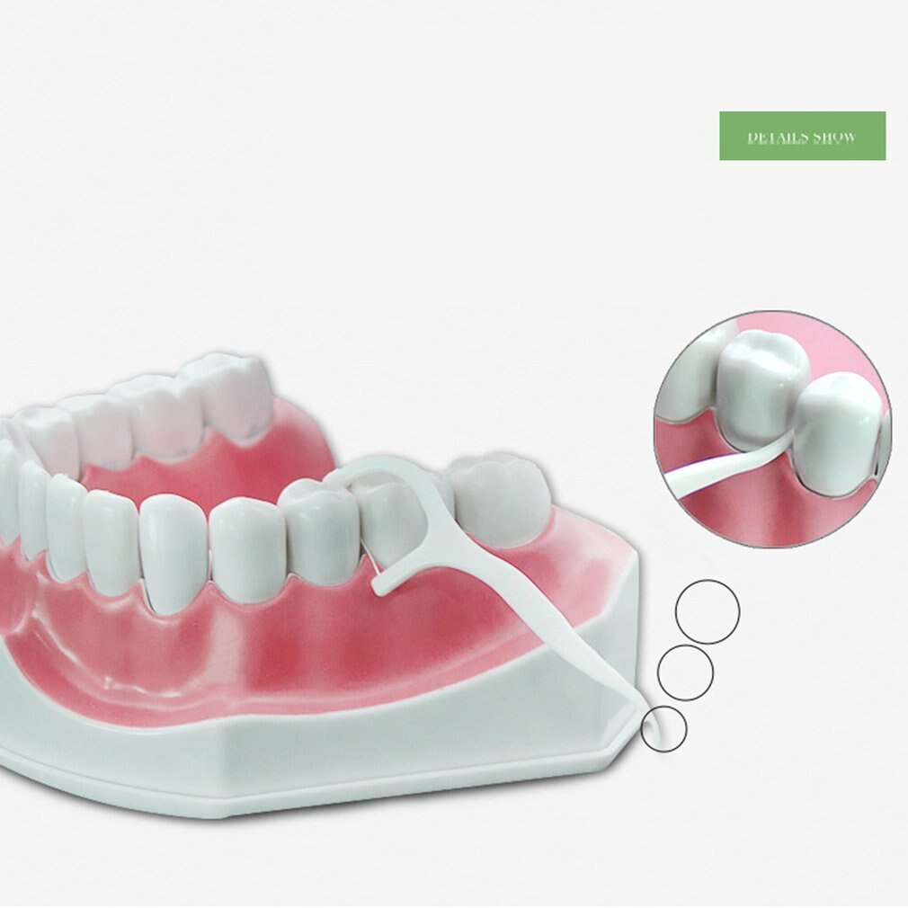 Disposable Dental Floss Stick 50pcs Square Boxed Dental Floss Stick Clean Teeth High Elastic Dental Floss Oral Care