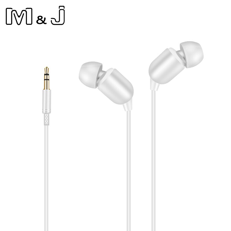 M & J 3M Oortelefoon Monitor Hoofdtelefoon Met Lange Draad 3.5 Mm Gilded Hifi Stereo Universele Auricular Voor Iphone 6S Xiaomi Computer: WHITE