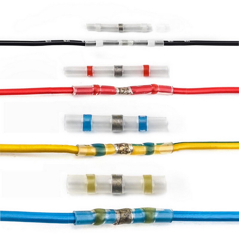 50Pcs Krimpkous Connectors Elektrische Draad Terminals Geïsoleerde Butt