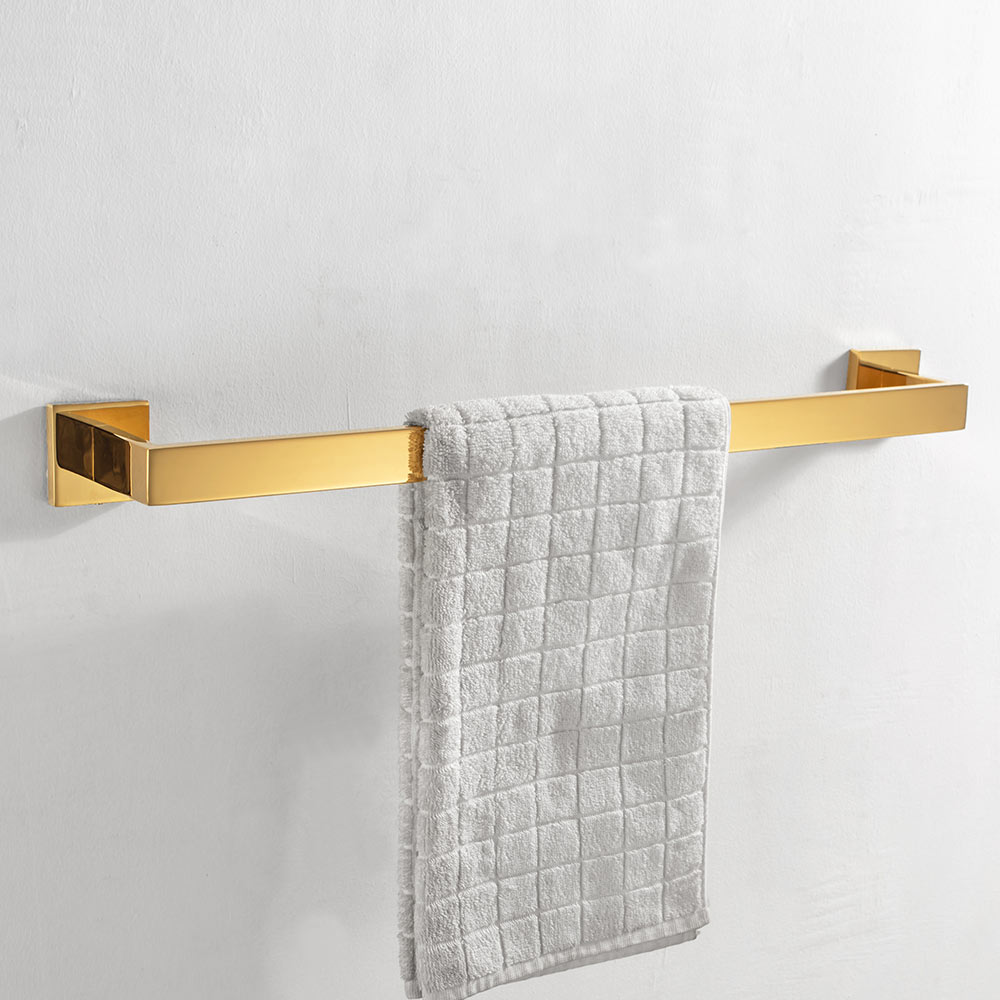 Gold Polish Bathroom Accessories Set Stainless Steel Towel Bar Towel Ring Hook ,Wall-mounted Bathroom Accessories Set