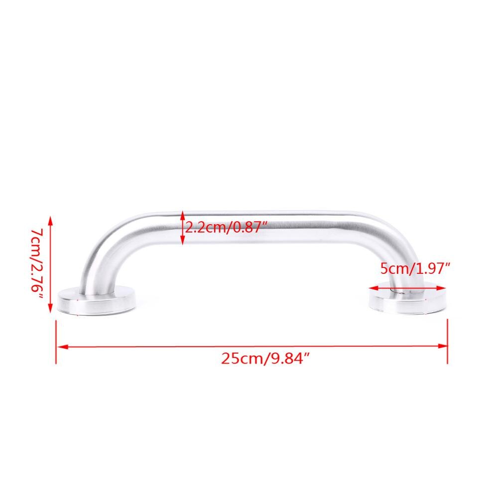 Bathroom Shower Tub Handrail Stainless Steel Safety Toilet Support Rail Grab Bar 25cm Handle