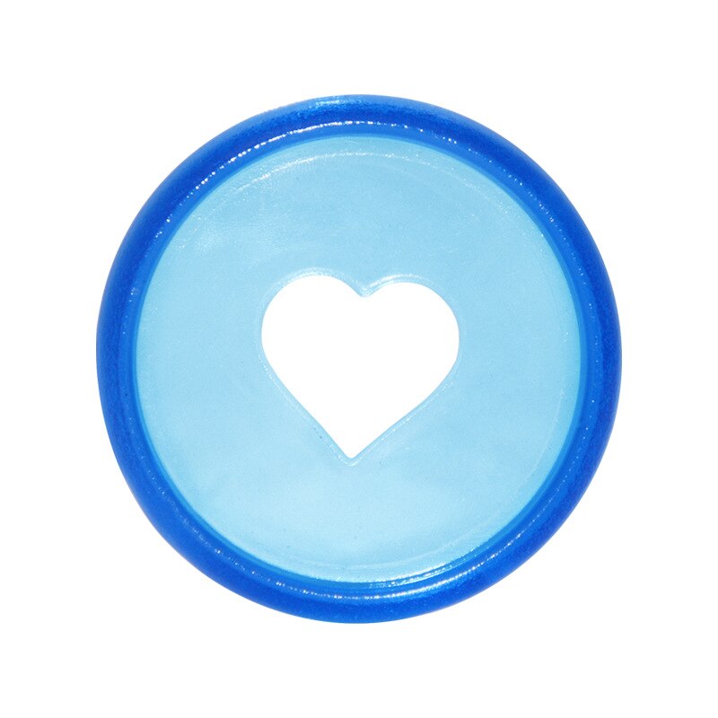 12Pcs 28Mm Hartvormige Plastic Binder Ring Gesp Geschikt Voor Paddestoel Gat Losbladige Notepad kleur Disc Hart Knop: Blauw