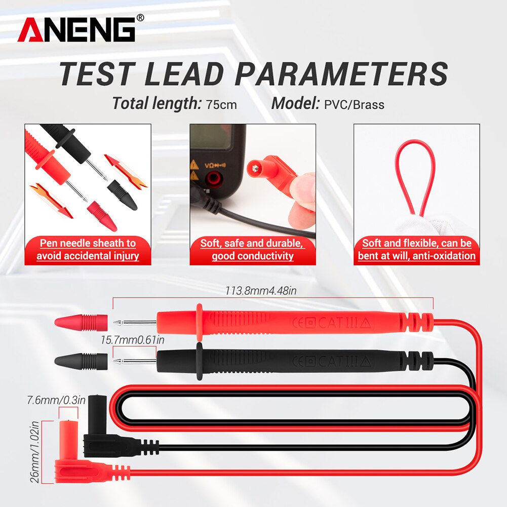 Digital Clamp Meter 1999 Counts Non-contact Digital Clamp Multimeter ANENG MT88A AC DC Voltage NCV Tester with Backlight