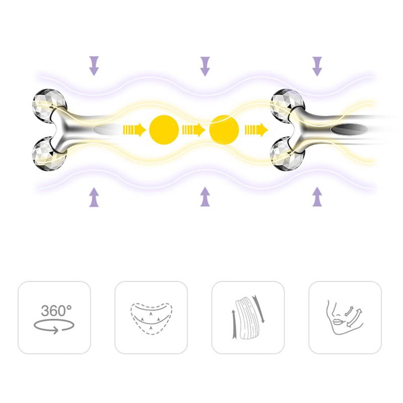 Y kształt wałek mini wałek ręczny masażer robić masażu twarzy narzędzie robić masażu przyrząd kosmetyczny robić liftingu twarzy zmarszczki usuń narzędzia