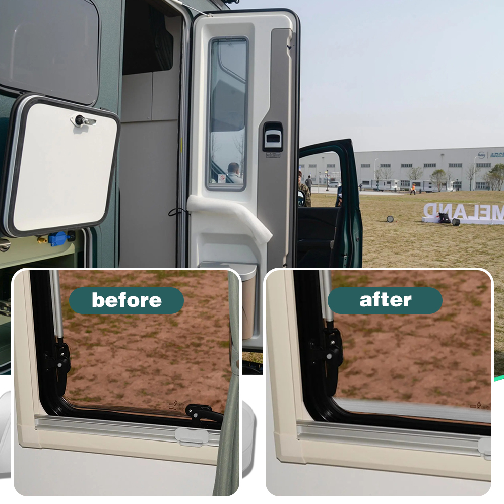 Autotür-Fenster-Dichtungsstreifen, transparent, wetterfest, Silikon-Dichtungsband für Wohnmobil, Wohnwagen, Wohnmobil, Bootstür