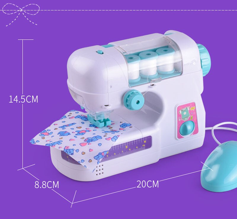 Kinderen Emulational Diy Met Led Pretend Play Elektronische Naaimachine Speelgoed Educatief Huishoudelijke Baby Meisjes Play Set