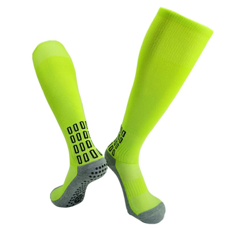 Adult Kids Football Socks Rugby Hockey Soccer Sport Breathable Elastic Anti-slip: Green / L-For Adult