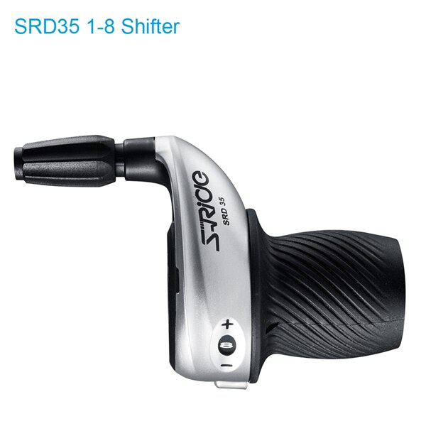 S-Ride MTB Bike 3x8 Speed Twist Shifter Left & Right Twist Grip Gear Shifters Bicycle Derailleur Compatible for Shimano SL-RS25: Silver 1-8 Shifter