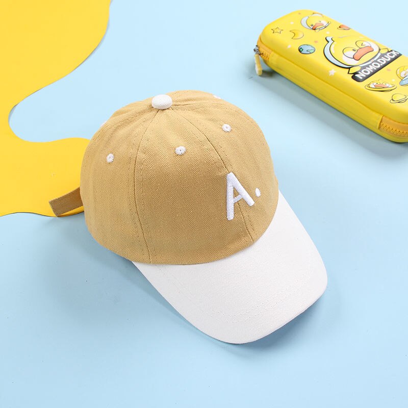 Koreaanse Mode Brief Baby Baseball Cap Lente Zomer Outdoor Sport Kids Zonnehoed Verstelbare Kinderen Hoed Voor Jongens Meisjes 2-5Y: A