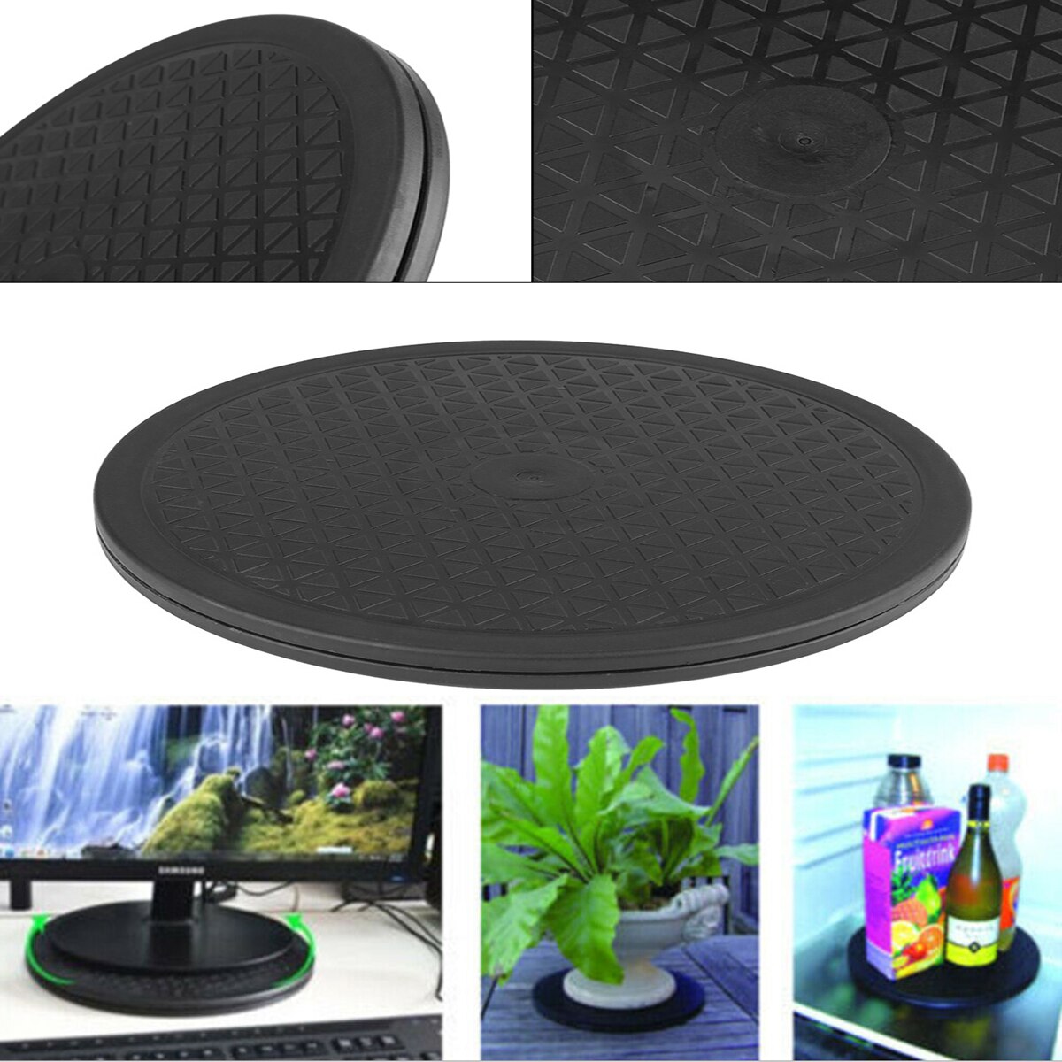 10&#39;&#39; 360° Rotating Platform Turntable Swivel Base Stand For Tv&#39;S, Monitors, Speakers, House Plants, Kitchen