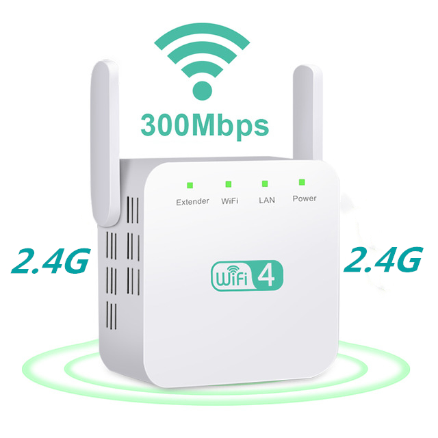 Wireless Wifi Repeater Wifi Extender Router WiFi Amplifier 300Mbps Wi fi Booster Ultraboost Long Range Wi-fi Repeater Pro: US Plug / 2.4G White