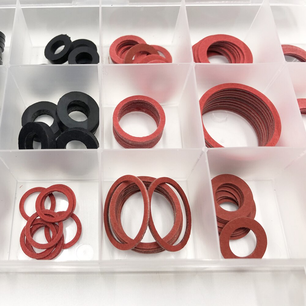 141pc Wasserhahn Dichtung Scheibe Wasser Versiegelung Gummi Faser Klingerith O Ring Sortiment