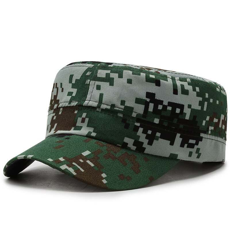 Mænds kvindes solhat flad hat rekvisitter hat camouflage hatcamouflage hatte sl -06: 2