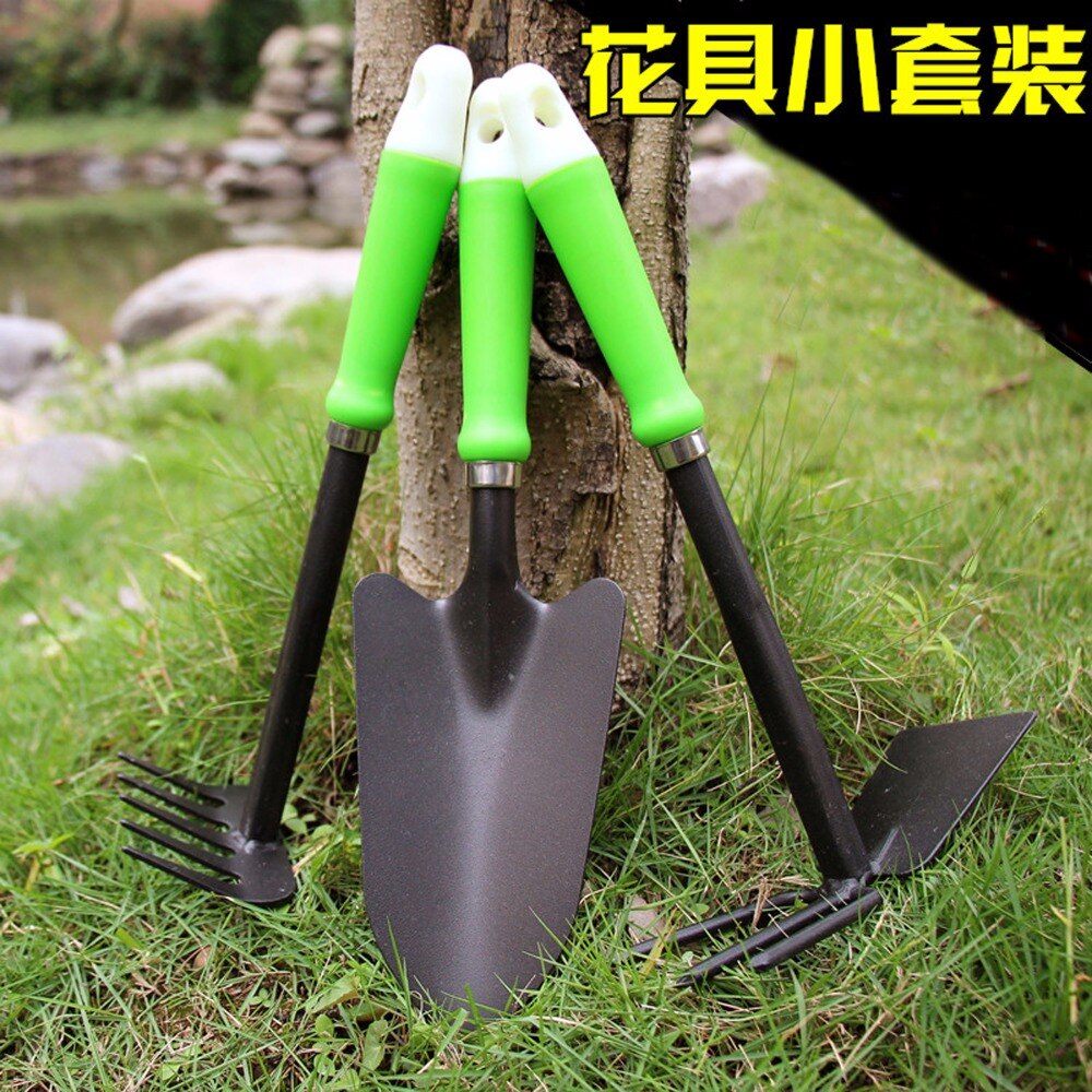 Garden tools kit Garden Park size shovel rake hoe small hoe rake balcony vegetable planting Loosen Soil Garden hand Tool.