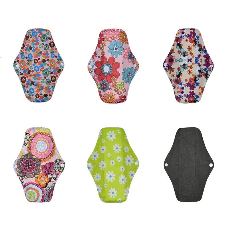 Washable Sanitary Towel Cloth Menstrual Pads Reusable Sanitary Pad Absorbent Reusable Charcoal Cloth Bamboo Menstrual Pads