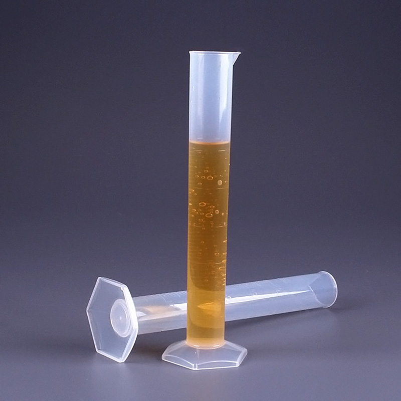 Cilindros graduados de cilindro de medición de plástico de 10/25/50/100/250/500ml para suministros de laboratorio herramientas de laboratorio XSD88