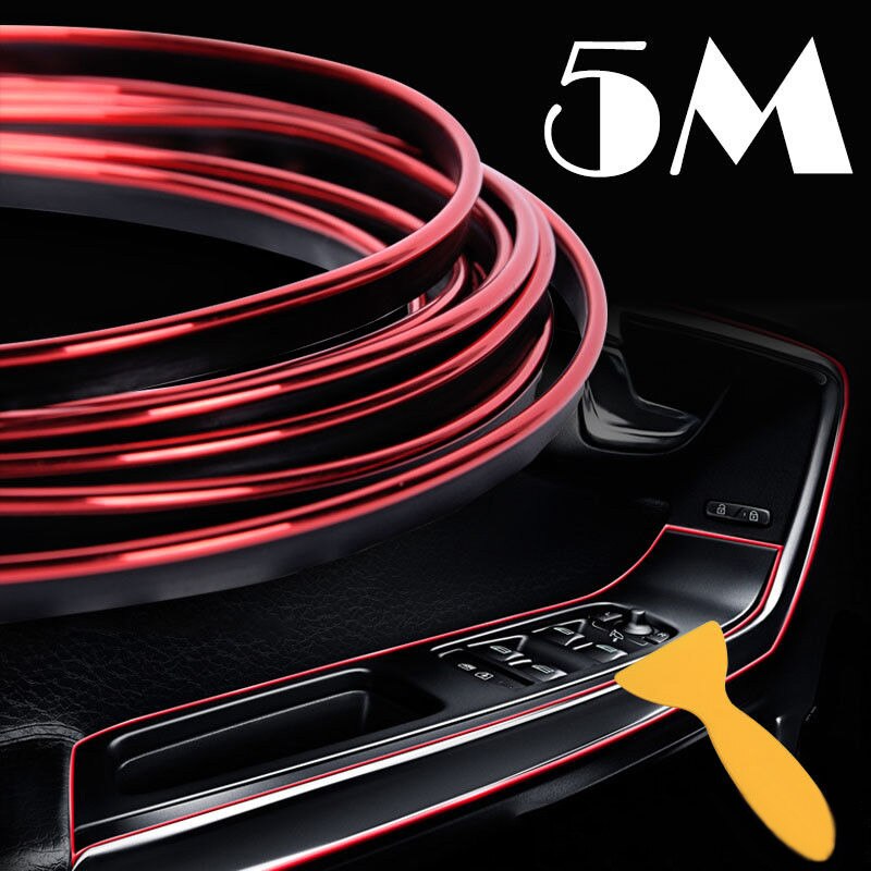 Auto Car Styling Strip Trim Decals Interior Door Sticker Moulding Line