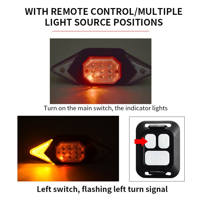 Vélo Rechargeable clignotant LED vélo feu arrière USB câbles vélo feu arrière 3 Options de clignotant vélo rétro-éclairage ensembles