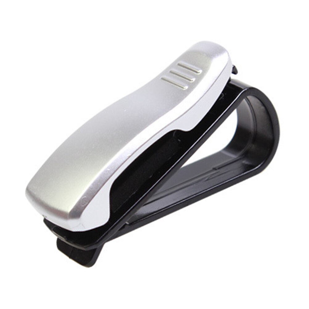 Zonneklep Bril Gevallen Zonnebril Brillen Houder Draagbare Auto Fastener Clip Decoratie Auto Ornament Interieur Accessoires: Zilver