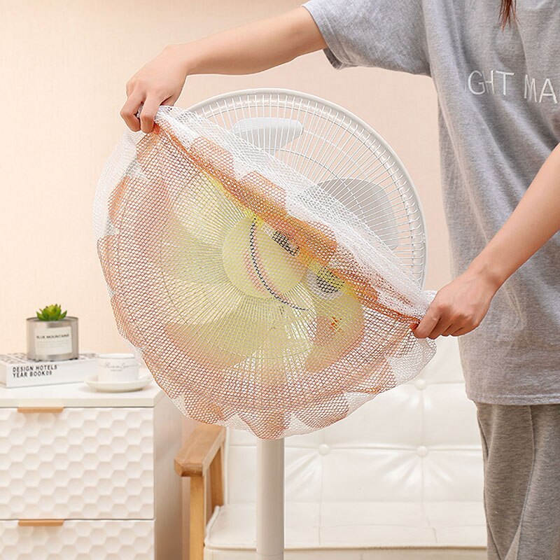Mesh Fan Safety Protector Net Cover Electric Fan Dust Cover Round Stand Fan Finger Guard Dustproof Storage Bag Home Decor