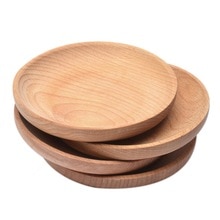Hout Ronde Plaat Schotel Dessert Snack Lade Thuis Restaurant Beuken Massief Houten Ronde Dienblad Voor Thee Kopjes Vruchten