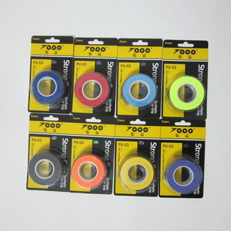 3 st/förpackning halkskyddad stark grape badminton grepp tennis overgrip tejp för racket racket syntetisk over grip padel tillbehör